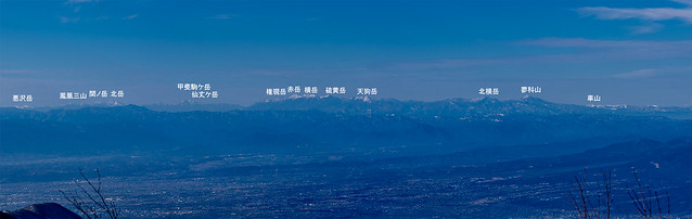 車山～悪沢岳＠黒檜山展望台