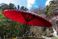 赤い日傘＠長谷寺
