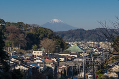 富士山と横須賀線＠名越切通入口付近
