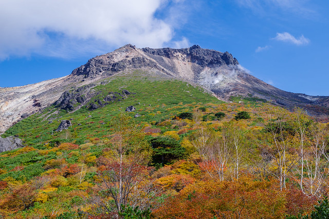 茶臼岳と紅葉＠姥ヶ平