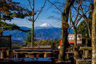 富士山を展望＠城山ベンチ