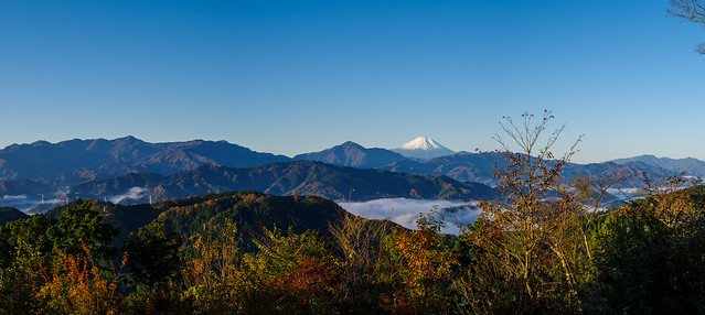 高尾山山頂展望台からの眺め