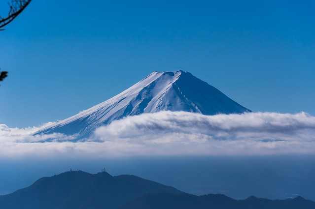 富士山のアップ＠牛奥ノ雁ヶ腹摺山