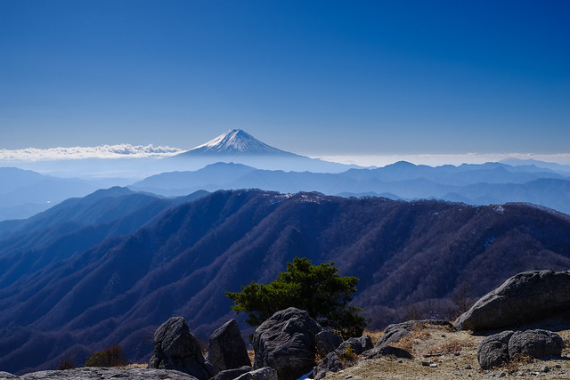 展望ポイントより仰ぐ富士山