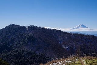 富士山と黒岳を眺めながら急降下