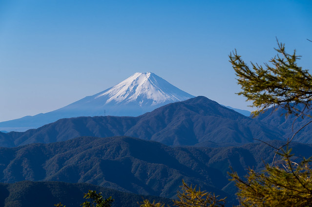 冠雪の富士山＠七ッ石小屋