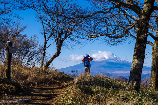 富士山を撮影する先行者＠不動ノ峰