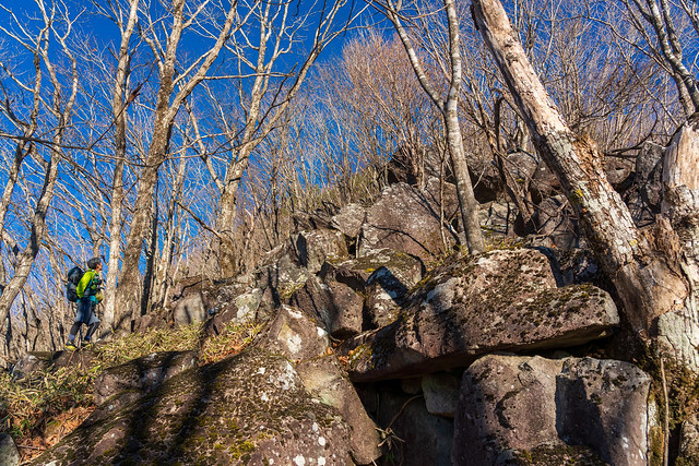 岩岩の斜面