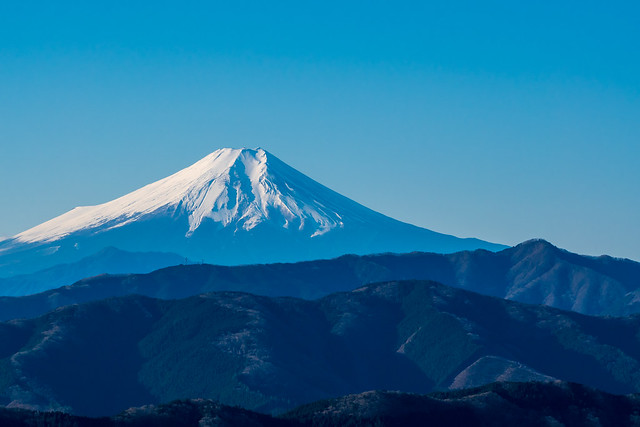 富士山、、右に権現山＠展望ポイント