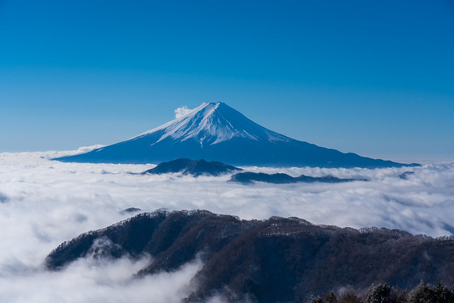 ハマイバ丸の稜線と富士山