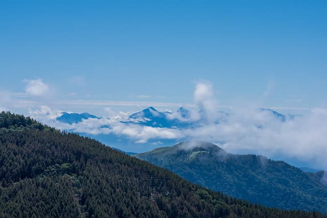 南アルプス・・・鳳凰三山、甲斐駒ケ岳、北岳、間ノ岳、千丈ヶ岳・・・最後まで雲は払われなかった