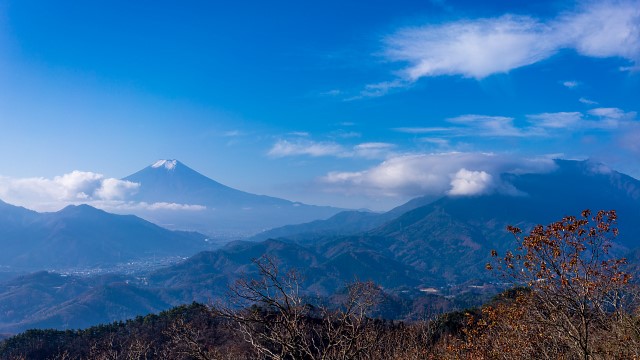 富士山と三ツ垰山＠高川山