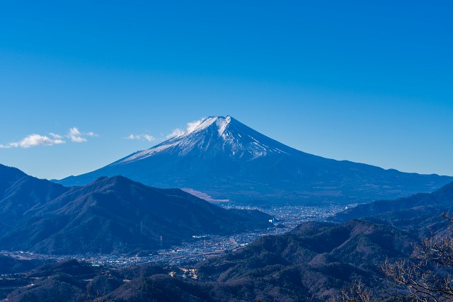 高川山より仰ぐ富士山