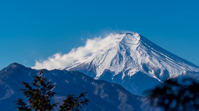 九鬼山頂より仰ぐ富士山