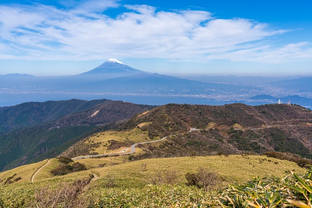 富士山と歩いて来た稜線＠達磨山
