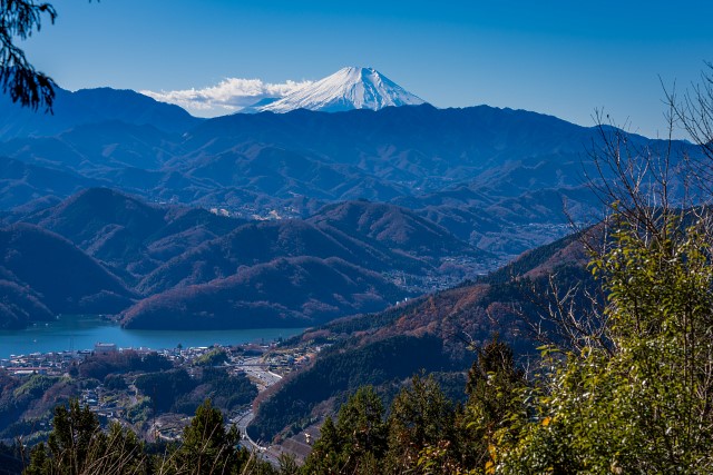 富士山と相模湖＠小仏峠付近