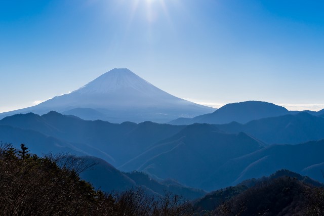 富士山、竜ヶ岳、雨ヶ岳、毛無山＠蛾ヶ岳