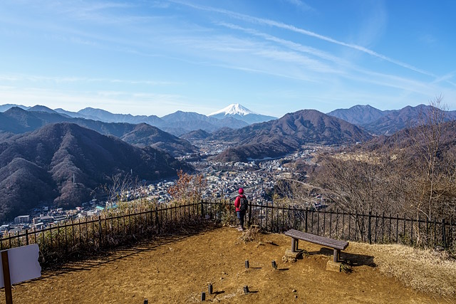 富士山と周囲の山々を一望＠岩殿山・南物見台