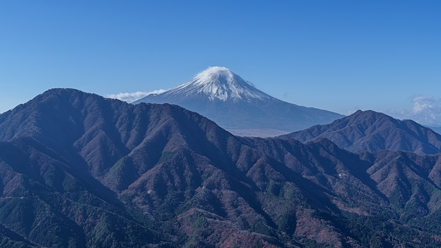 富士山と御正体山・鹿留山＠赤岩