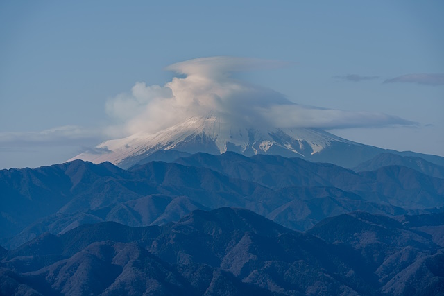 富士山は笠雲＠陣馬山
