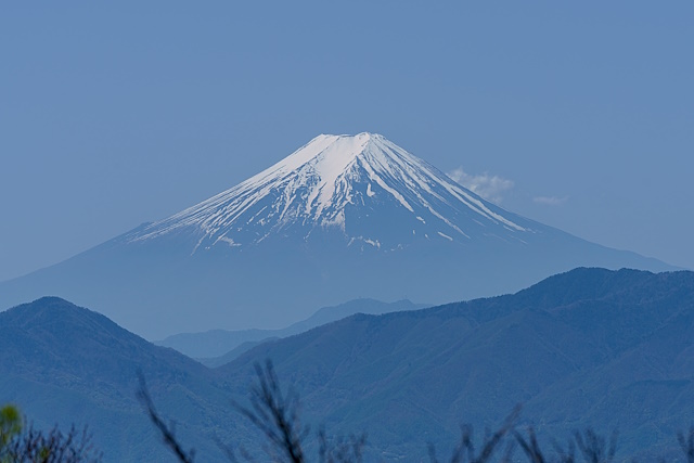 富士山をズーム＠雲取山