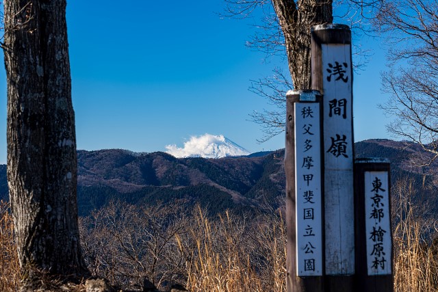 浅間嶺展望台より仰ぐ富士山