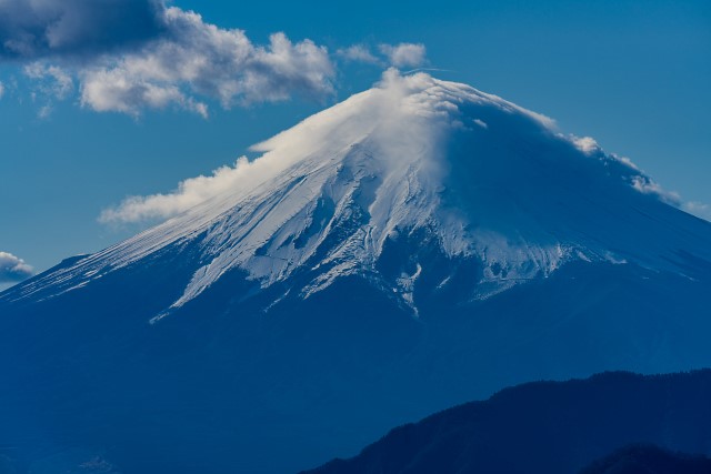 強風の富士山＠姥子山